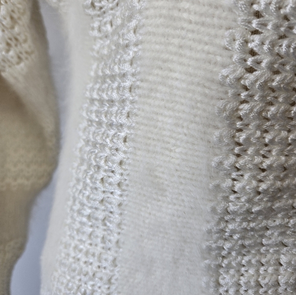 FRANCO VALERIE Vintage Cream Knit And Mohair Sweater. Size Small - Picture 3 of 10